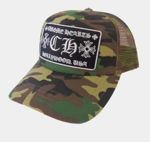 Chrome Hearts Camo Trucker Hat Multicolor Baseball Cap - 1