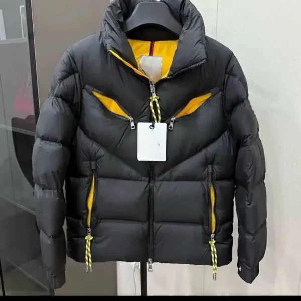 Moncler Maya Down Jacket White with Yellow Lining - 5