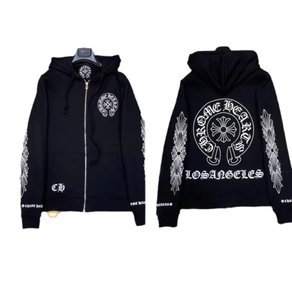 Chrome Hearts Floral Cross Hoodie White - 6