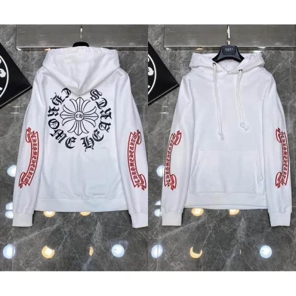 Chrome Hearts Rome Heart White Hoodie - 1