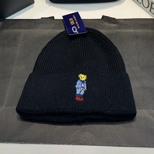Ralph Lauren Hats Polo Bear Embroidered Cuffed Knit Beanie product detail image 6