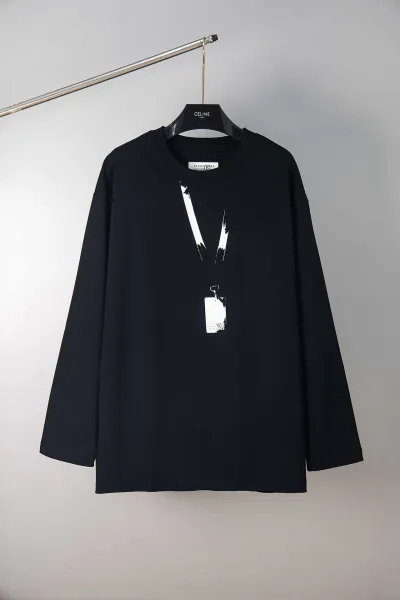 Maison Margiela Replica ID Badge Print Long-Sleeve T-Shirt Black - 1