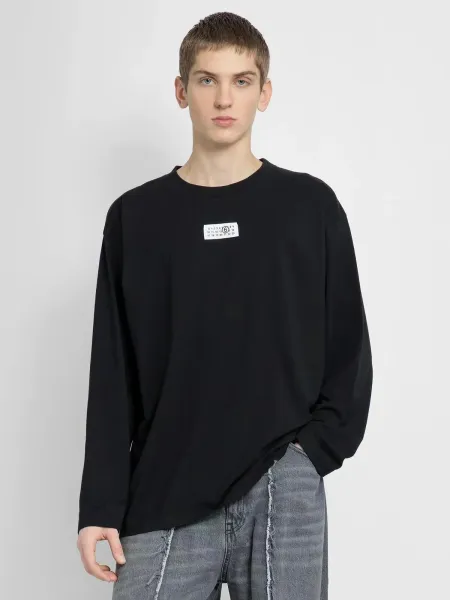Maison Margiela Replica ID Badge Print Long-Sleeve T-Shirt Black - 31