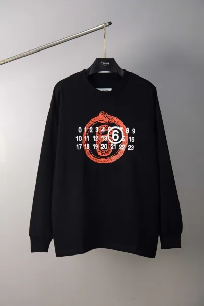 Maison Margiela Replica ID Badge Print Long-Sleeve T-Shirt Black - 9