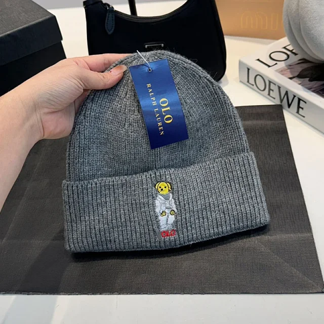 Ralph Lauren Hats Polo Bear Embroidered Cuffed Knit Beanie product detail image 9