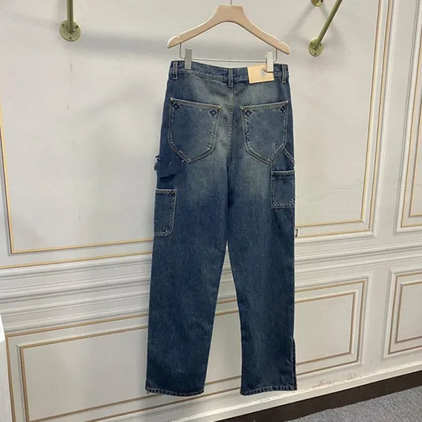 Louis Vuitton Monogram-Embellished Patchwork Denim Jeans - 4