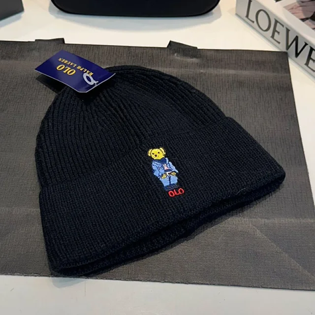 Ralph Lauren Hats Polo Bear Embroidered Cuffed Knit Beanie product detail image 7