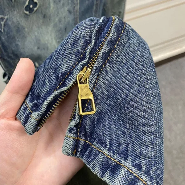 Louis Vuitton Monogram-Embellished Patchwork Denim Jeans - 8