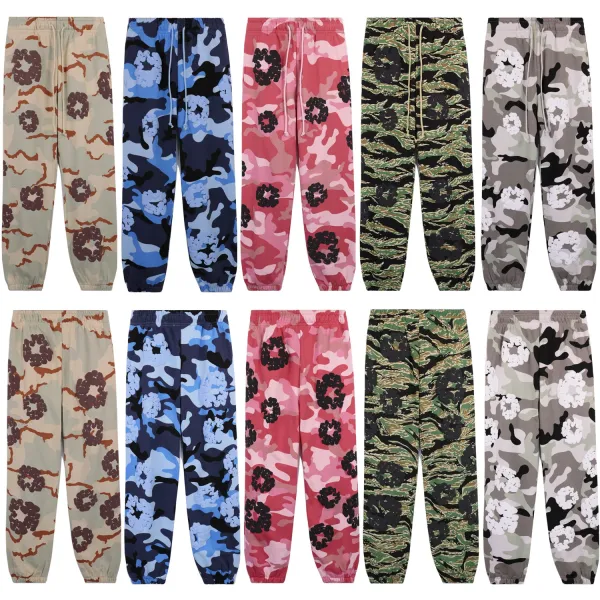 Off-White Camo Print Drawstring Shorts Blue Multicolor - 9