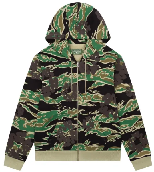 Off-White Camo Print Drawstring Shorts Blue Multicolor - 13