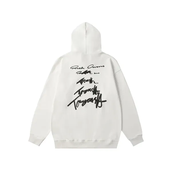 Raf Simons x Takashi Murakami x Fragment Design White Signature Hoodie - 1