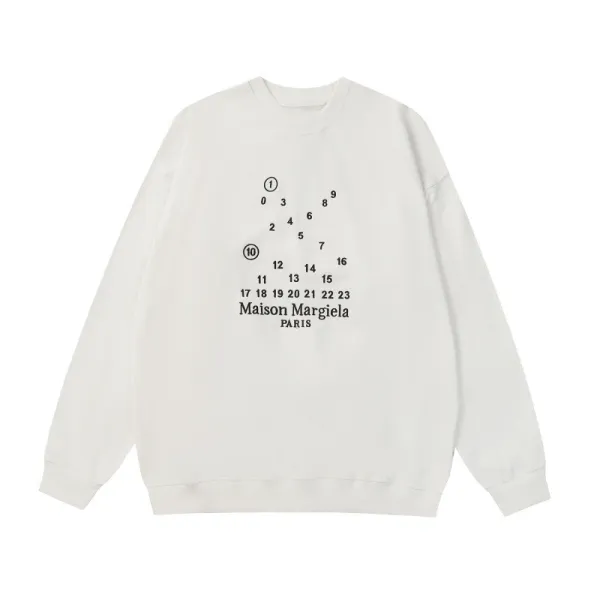 Maison Margiela Numbered Puzzle Sweatshirt White Hoodie - 1