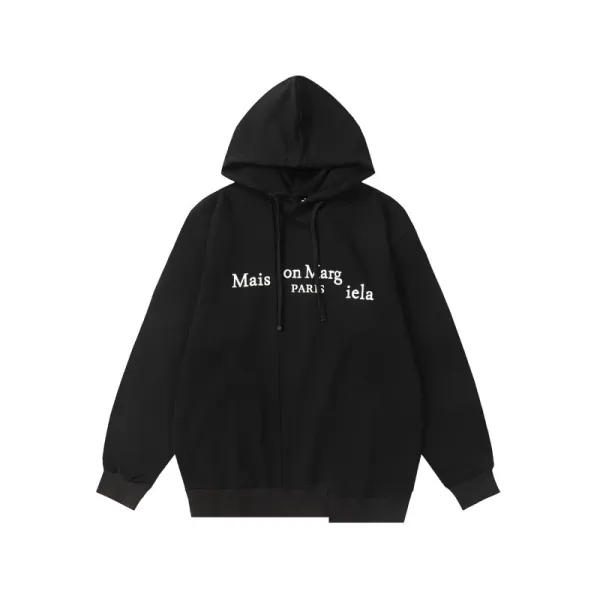 Maison Margiela Tabi Logo Hoodie Black - 1