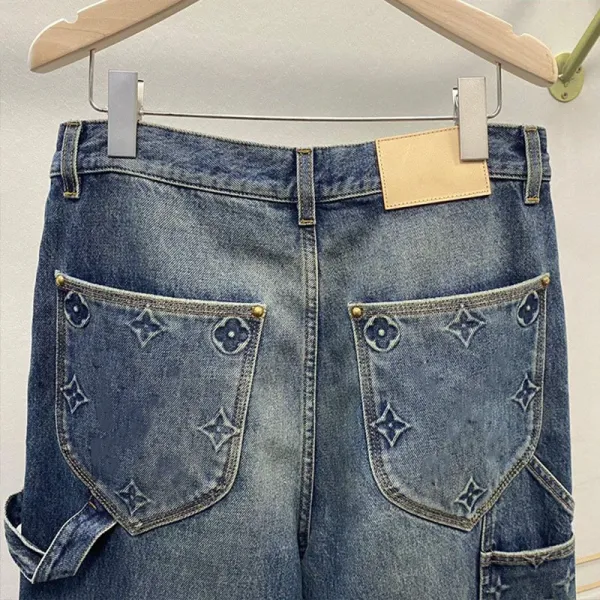 Louis Vuitton Monogram-Embellished Patchwork Denim Jeans - 7