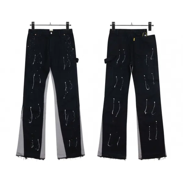 Off-White Paint Splatter Cargo Jeans Black/Gray - 1