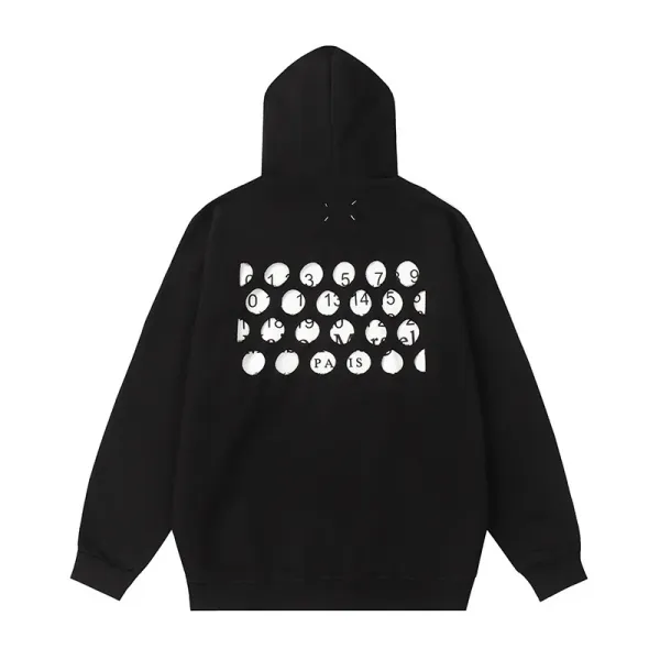 Maison Margiela Tabi Print Hoodie Black - 1
