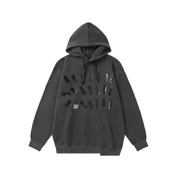 Off-White™ Distorted Tape Hoodie Charcoal Gray Hoodie - 1