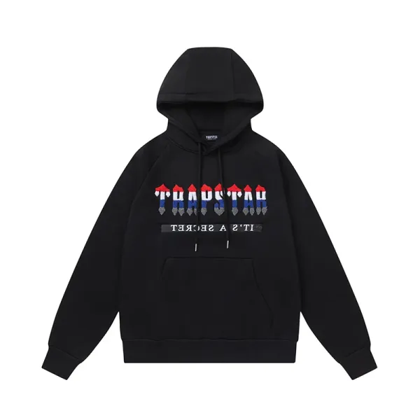 Trapstar Bold Logo Hoodie Black - 1