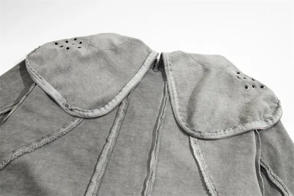 Maison Margiela Grey Deconstructed Hooded Jacket - 10