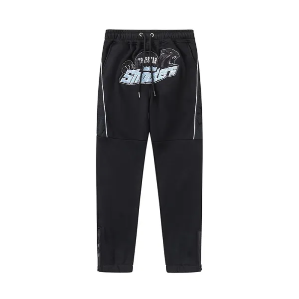 Traps Star Smokers Black Graphic Sweatpants - 1