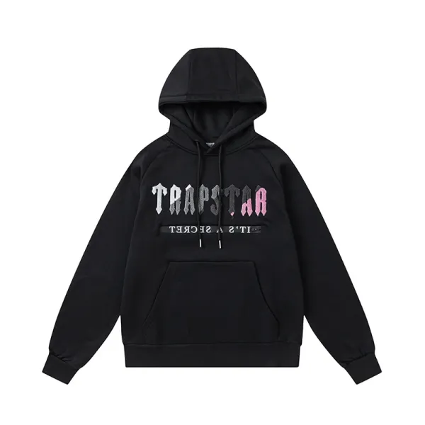 Trapstar Gothic Logo Black Hoodie - 1
