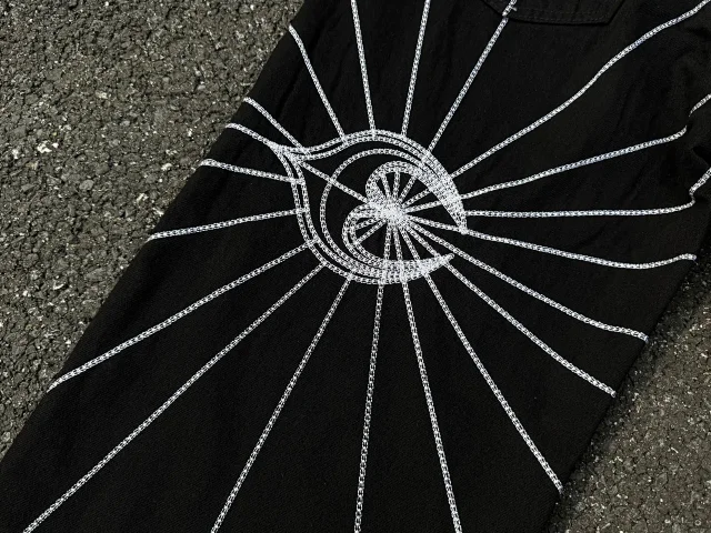 Thug Club Jeans Wide-Leg Starburst-Embroidered product detail image 4