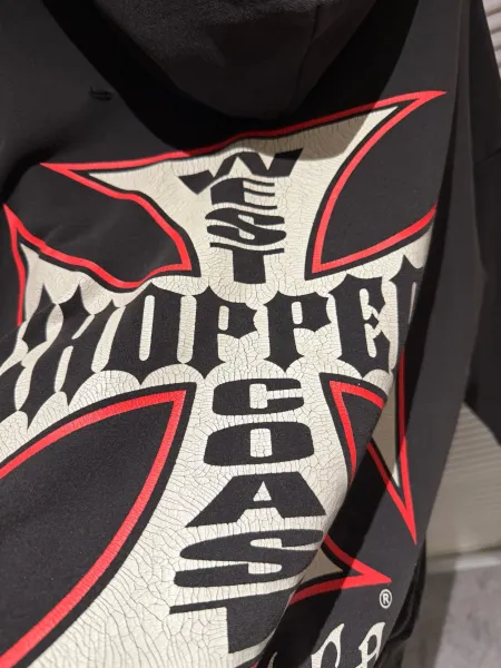West Coast Choppers Iron Cross Black Zip-Up Hoodie - 14