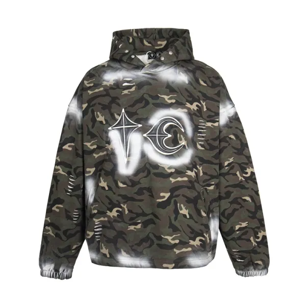 VEIL x Unknown Camo Spray-Paint Hoodie - 7
