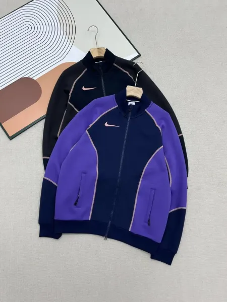 Nike Sportswear Heritage Track Jacket Purple and Navy Outerwear - 10