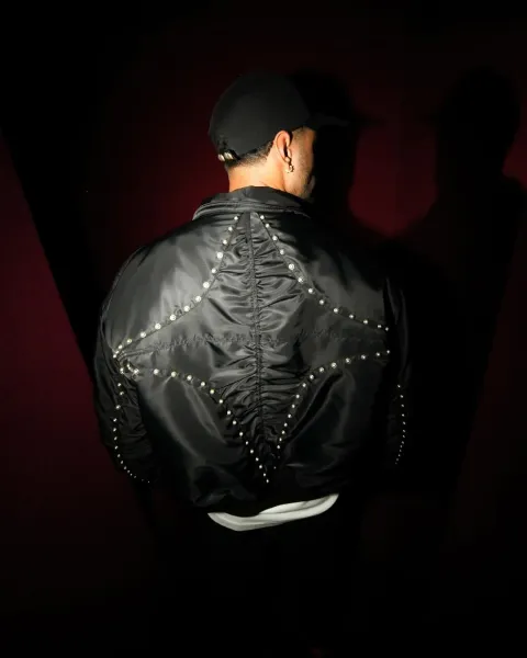 Balenciaga Cropped MA-1 Bomber Jacket Black - 5