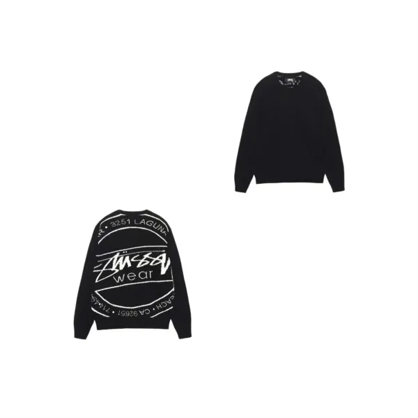 Stüssy Basketball Knit Sweater Black - 1