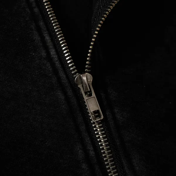 Extreme Cause Studded Zip-Up Hoodie Gray - 17