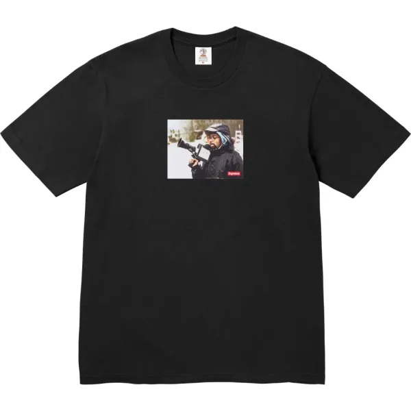 Supreme摄影师印花黑色T恤 - 1