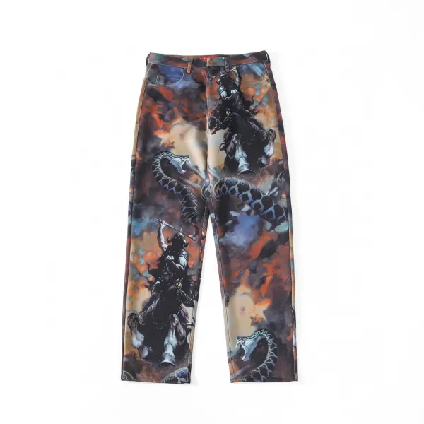 Balenciaga x Frank Frazetta Print Pants Multicolor Jeans - 1