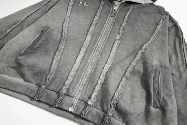 Maison Margiela Grey Deconstructed Hooded Jacket - 14