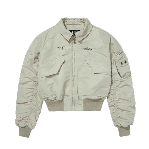 Off-White™ MA-1 Bomber Jacket Beige Outerwear - 1