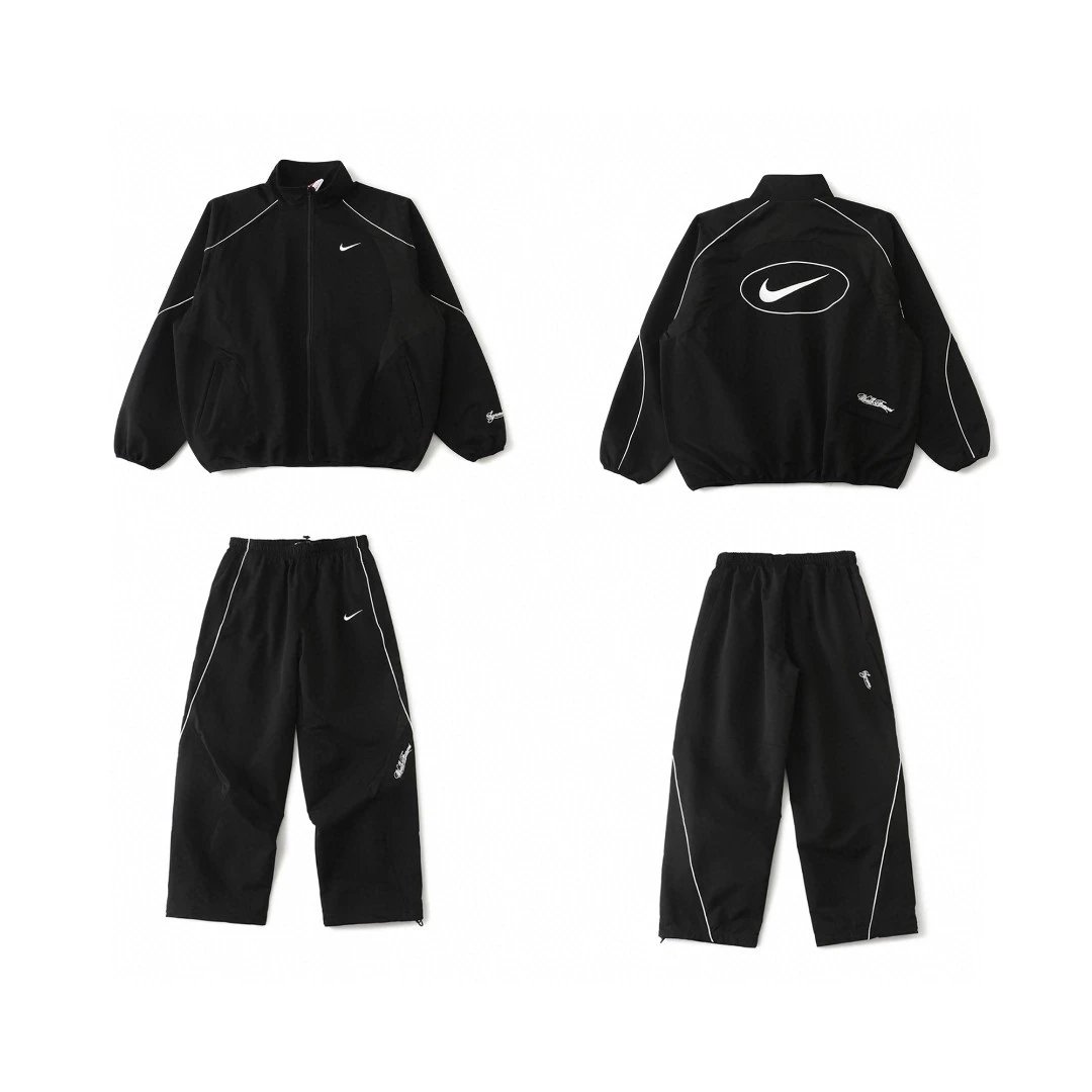 Hook Embroidery Casual Patchwork Couple Tracksuit