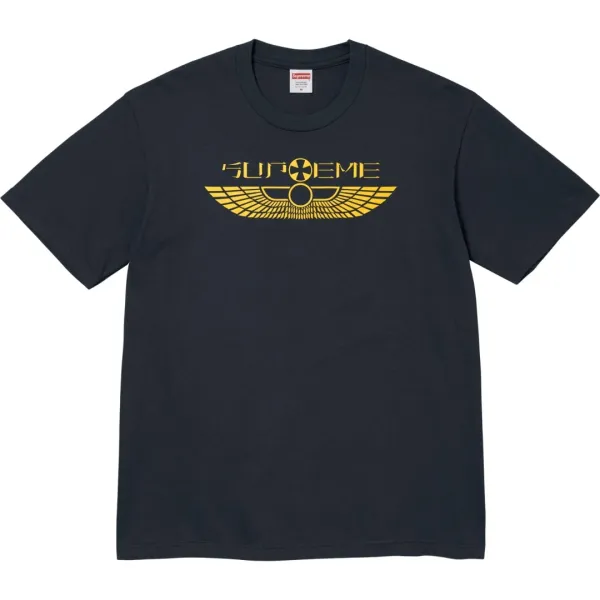 Supreme Winged Logo Navy T-Shirt - 1