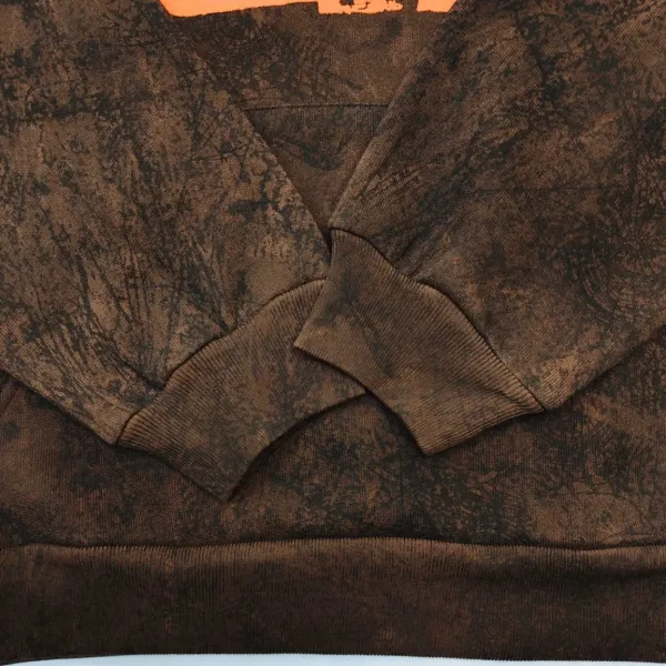 Spider Skateboards Distressed Brown Hoodie - 14