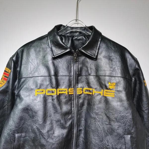 Aimé Leon Dore x Porsche Leather Racing Jacket Red - 6