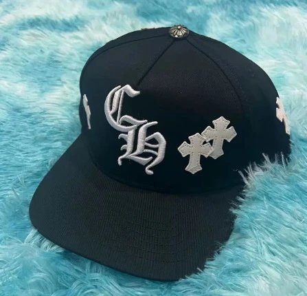 Chrome Hearts Cross Logo Black Baseball Cap - 1