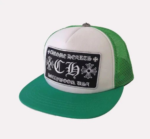Chrome Hearts Mesh Trucker Cap Green/White Baseball Cap - 1