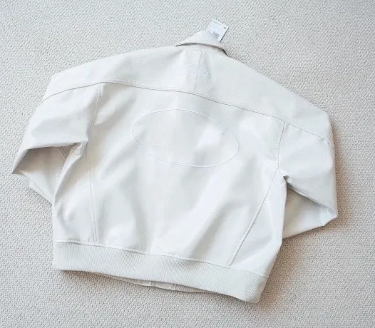Maison Margiela Replica Leather Jacket White Outerwear - 1