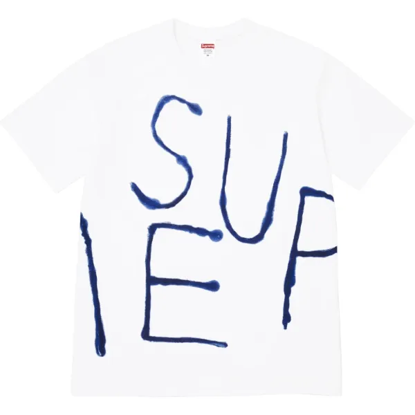 Supreme Spray Paint Logo White T-Shirt - 1