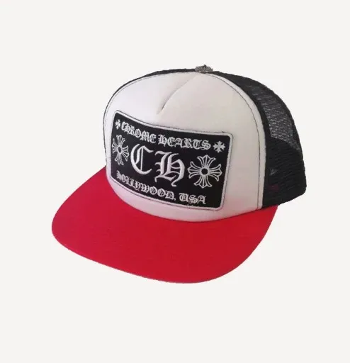 Chrome Hearts Trucker Cap Red/White/Black Baseball Cap - 1