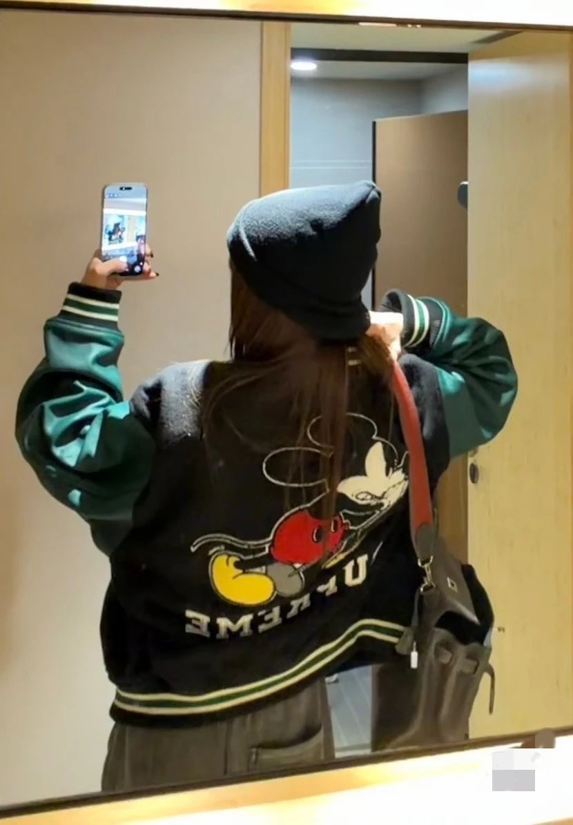 Supreme x Disney Mickey Mouse Varsity Jacket Red - 5