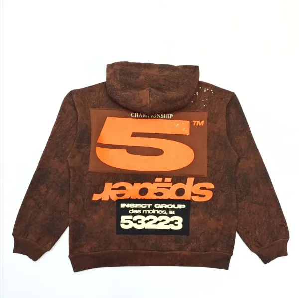 Spider Skateboards Distressed Brown Hoodie - 4