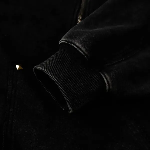Extreme Cause Studded Zip-Up Hoodie Gray - 21