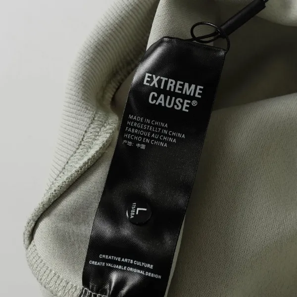 Extreme Cause Studded Zip-Up Hoodie Gray - 13