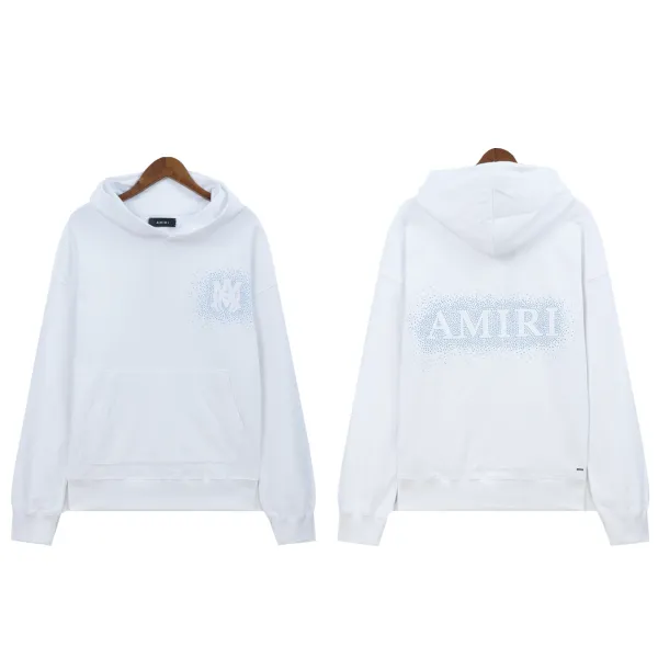 Amiri Dot-Print Hoodie White - 1
